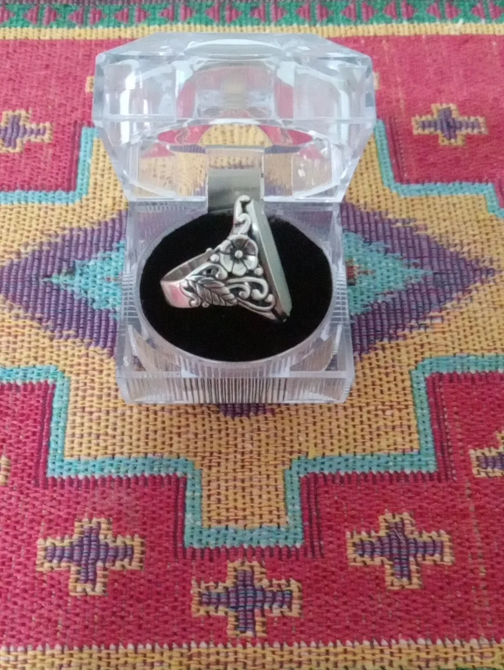 Carolyn Pollack  Adventurine/Green Jade Sterling Silver Ring